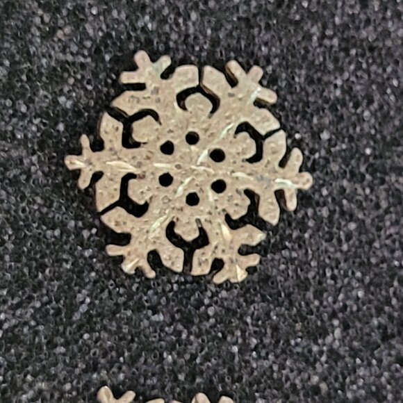 Sterling Silver Snowflake Stud Earrings - Picture 3 of 7
